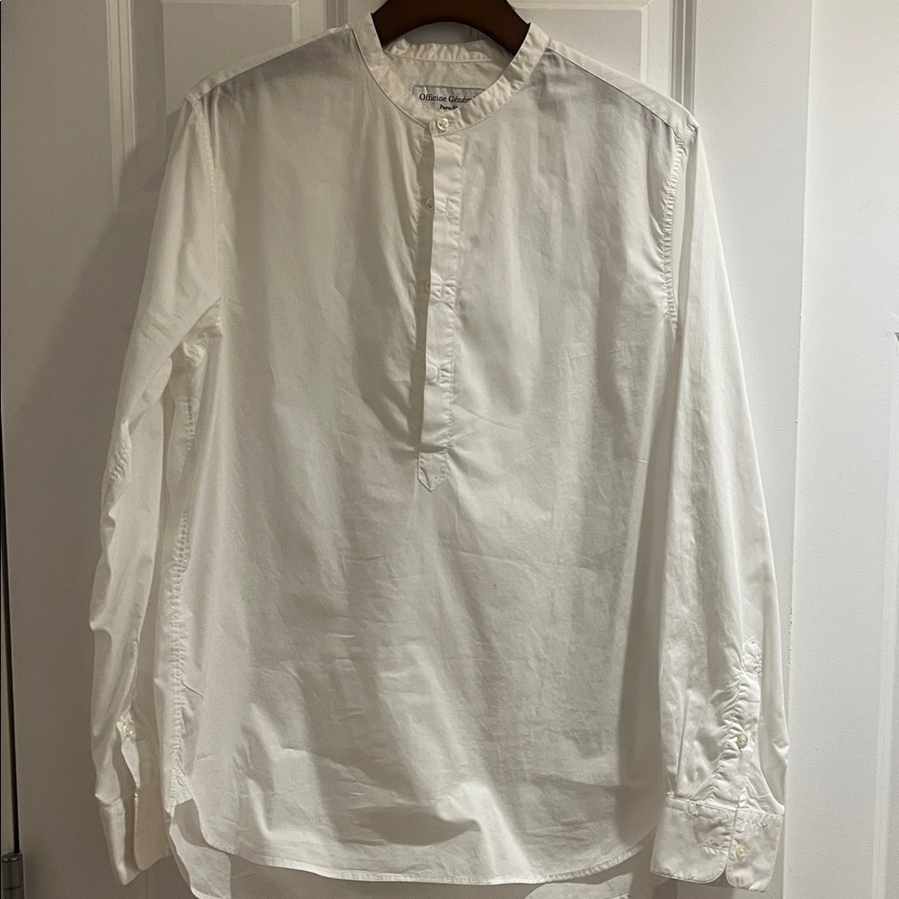 Officine Generale White Casual Button Down Shirt